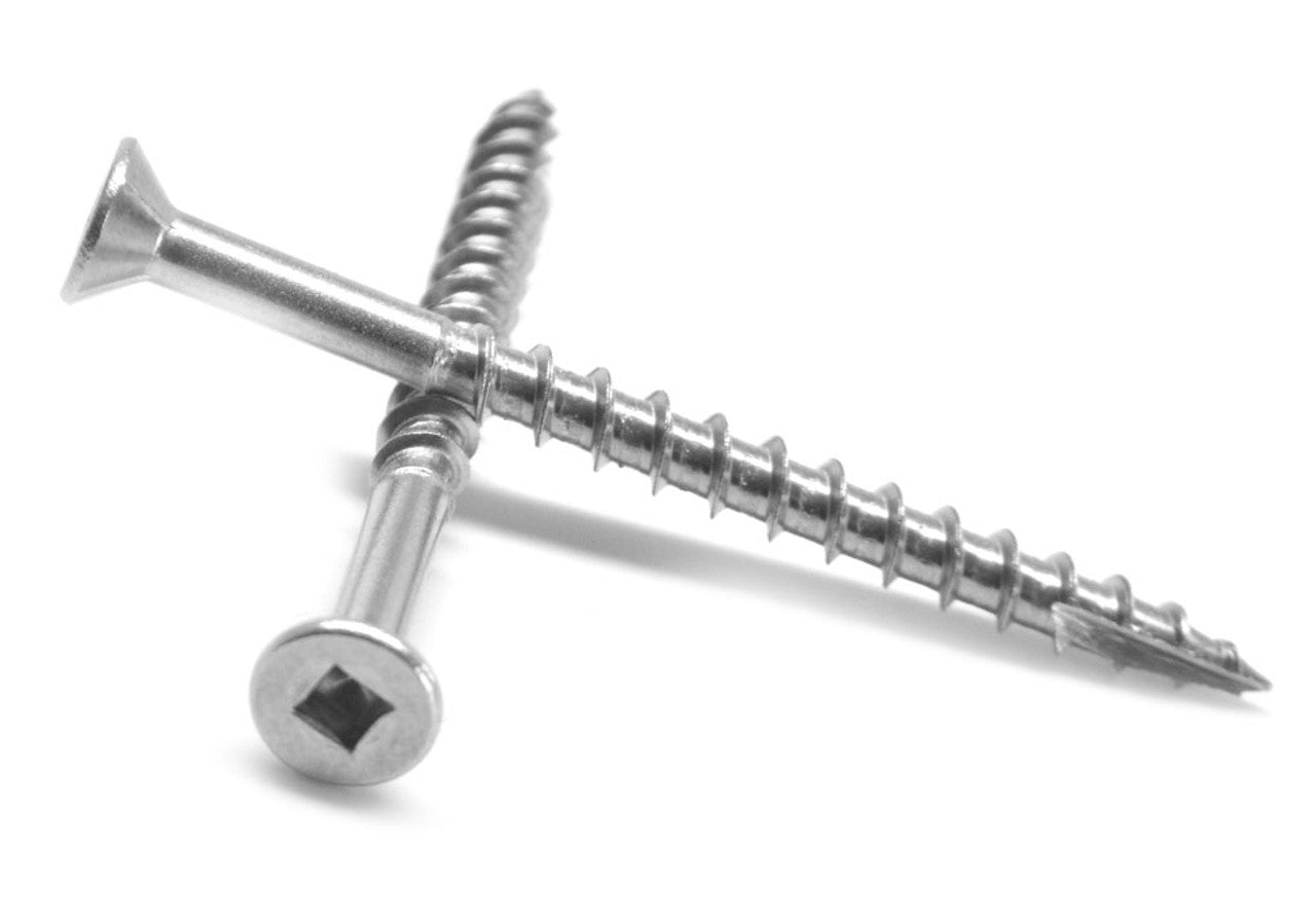 #7 x 2" Stainless Steel Trim Head Screws - 5# Box
