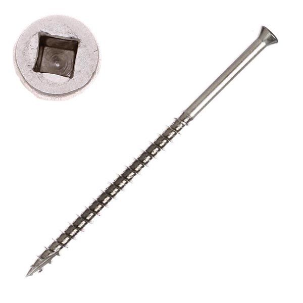 #8 x 1 5/8" Stainless Steel Trim Head Screws - 5# Box