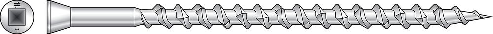 DTH212S305GR03 Type 305 Stainless Steel 2-1/2" Sharp-Point Quik Drive Collated Trim-Head Screw 1000-CT Carton Painted Gray 03