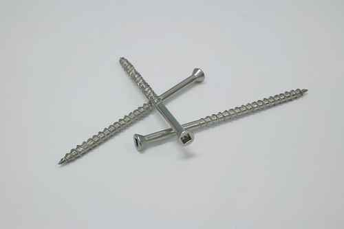 S09350FB1 #9 X 3-1/2" Trim-Head Type 305 Stainless Steel Trim-Head Screw #1 Square Drive 1-Pound Box with Bit