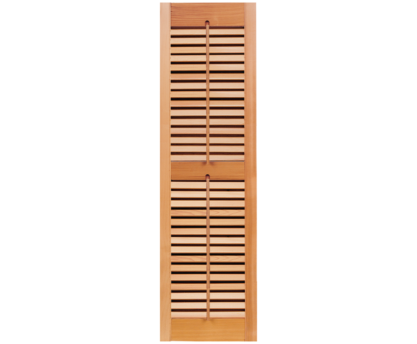 22" Heavy-Duty Western Red Cedar Fixed Louver Shutters - Pair