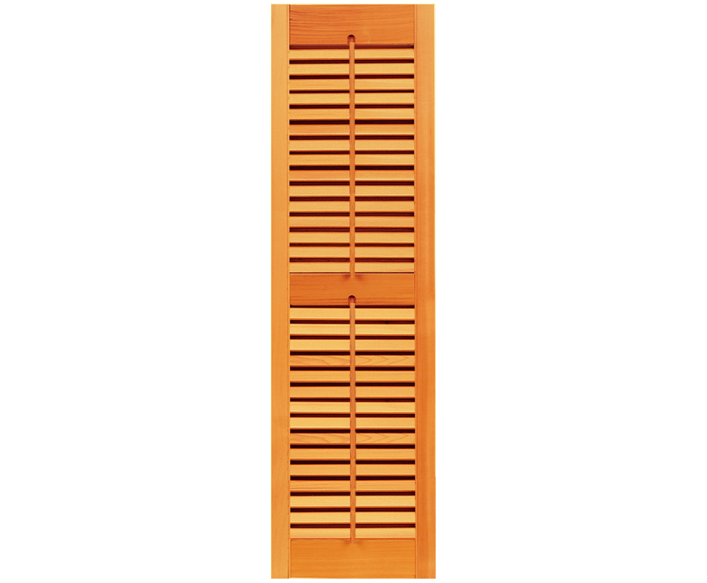 20" Heavy-Duty Western Red Cedar Fixed Louver Shutters - Pair Stain Grade