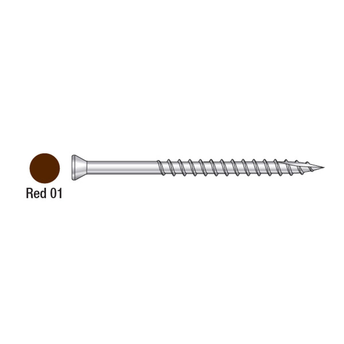 2-1/4" Type 316 Stainless Steel 6 Lobe Drive Trim Head Screws Painted Screws - 350-CT Pack