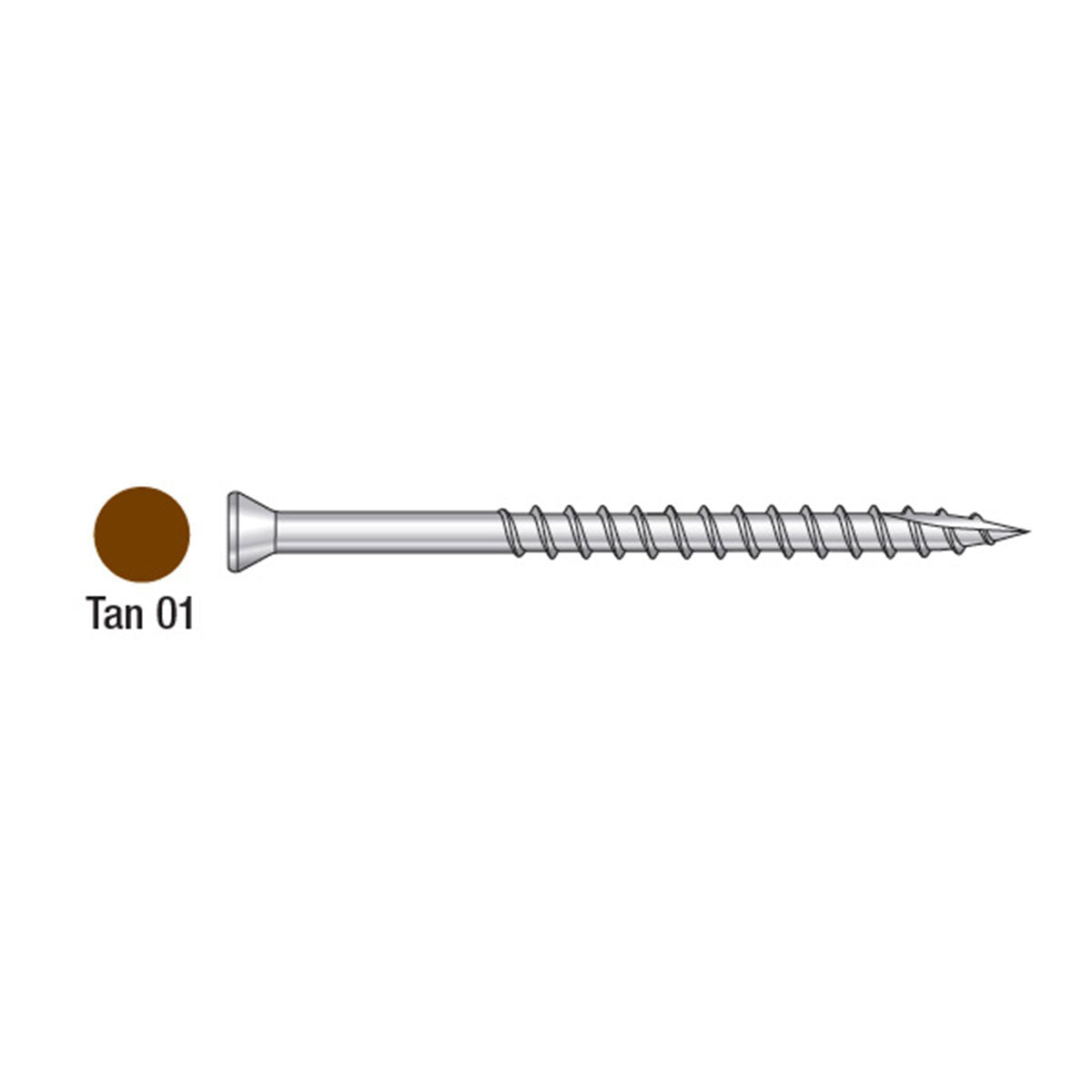 1-5/8" Type 316 Stainless Steel 6 Lobe Drive Trim Head Screws Painted Screws - 70-CT Pack