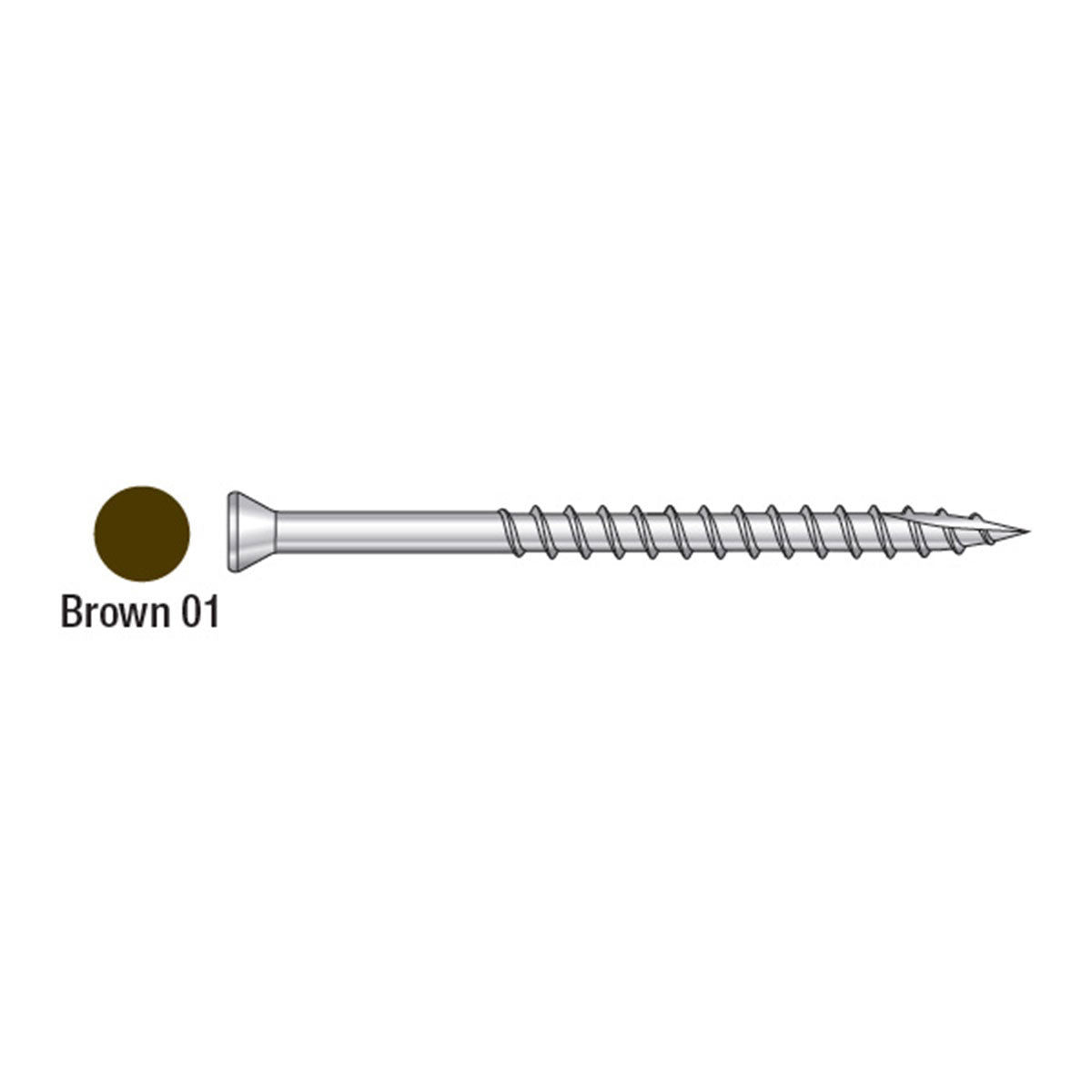 1-5/8" Type 316 Stainless Steel 6 Lobe Drive Trim Head Screws Painted Screws - 70-CT Pack