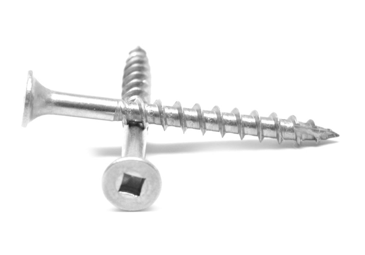 S08200DB1 #8 X 2" Type 305 Stainless Steel Bugle-Head Screw #2 Square Drive 1-Pound Box with Bit