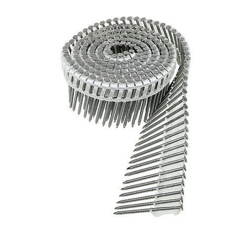 .092" 316 Stainless Steel 15 Degree Inserted Plastic Coil Nails
