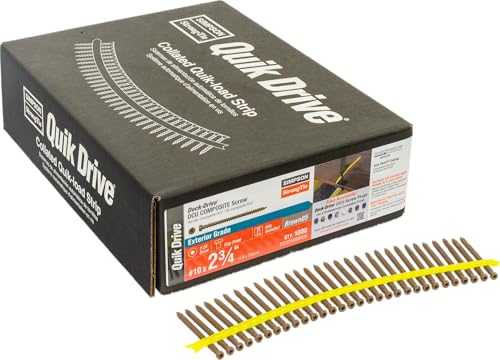 DCU234SBR05 Simpson Strong-Tie 2-3/4" DCU Deck-Drive Collated Composite Screw Brown05 1000-CT Carton