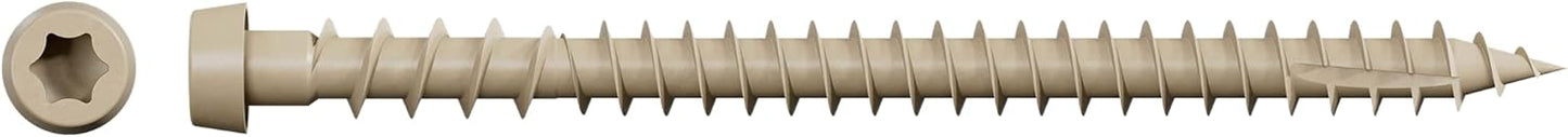 DCU234STN02 Simpson Strong-Tie 2-3/4" DCU Deck-Drive Collated Composite Screw Tan02 1000-CT Carton