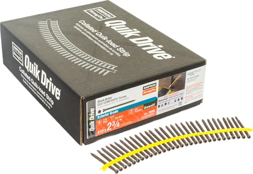 DCU234SBR01 Simpson Strong-Tie 2-3/4" DCU Deck-Drive Collated Composite Screw Brown01 1000-CT Carton