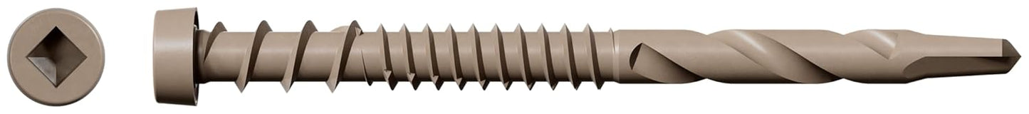 DCSD238SGR01 Simpson Strong-Tie 2-3/8" DCSD Deck-Drive Collated Composite-To-Steel Screw Quik Guard Coated Painted Gray 01 1000-CT Carton