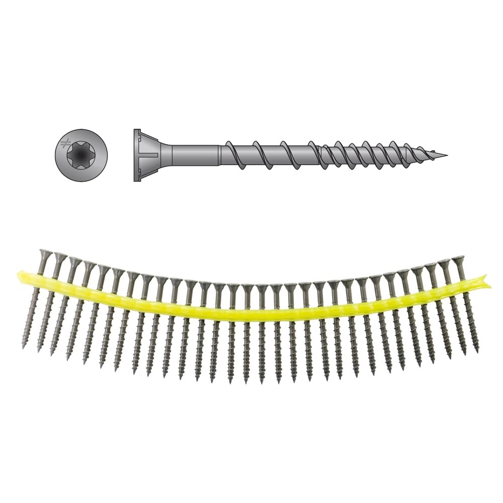 WSVF3S Simpson Strong-Tie WSV Wood Subfloor Screw Quik Guard Coated 3" 1,000-CT Carton