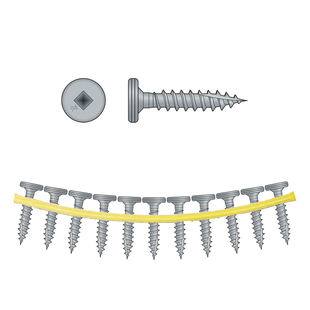 SSPC1BS1012 Simpson Strong-Tie Type 410 Stainless Steel 1" PC Collated Panel Clip Screw 1500-CT Carton
