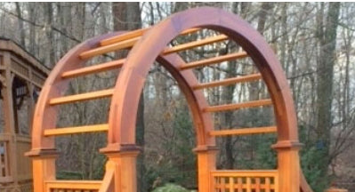 Symmetrical Cedar Arbor Easy-Up Post Cap Set