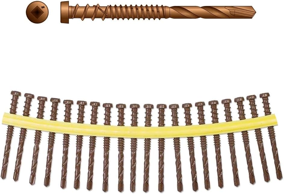 DCSD238SRD01 Simpson Strong-Tie 2-3/8" DCSD Deck-Drive Collated Composite-To-Steel Screw Quik Guard Coated Painted Red 01 1000-CT Carton