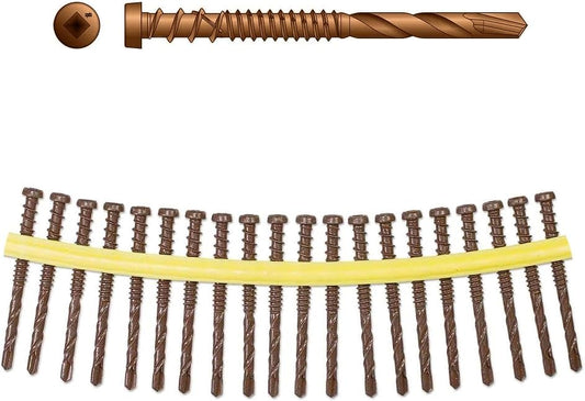 DCSD238SRD01 Simpson Strong-Tie 2-3/8" DCSD Deck-Drive Collated Composite-To-Steel Screw Quik Guard Coated Painted Red 01 1000-CT Carton