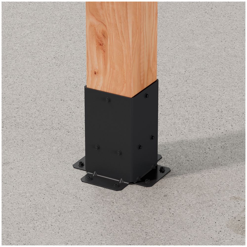 SAGE-B44-KT2 4X4 Post Base 2-Piece with Screws