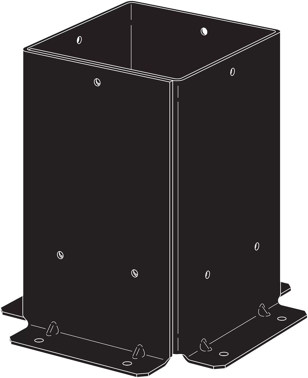 SAGE-B66-KT2 6X6 Post Base 2-Piece with Screws