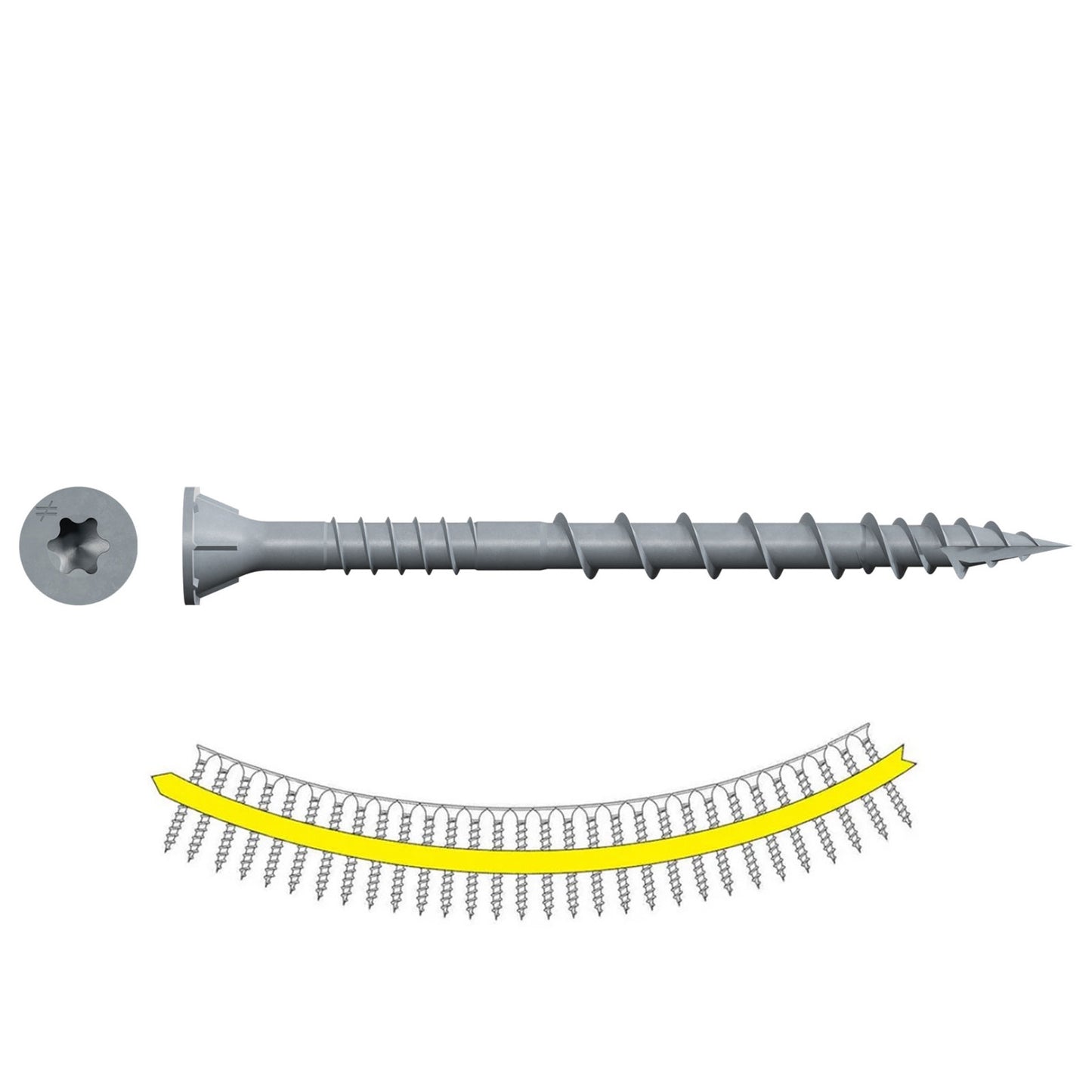 DSVG212S Simpson Strong-Tie DSV Wood Screw Gray 2-1/2" 1000-CT Carton