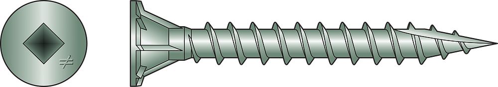 CB3BLG114S 1-1/4" C-3 Mechanically Galvanized Coated #10 Fiber-Cement Board Collated Screw 1500-CT Carton