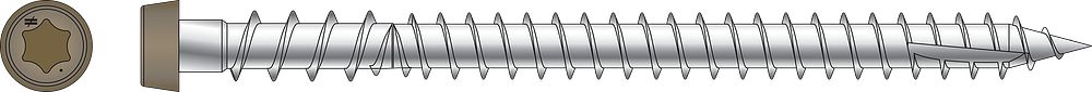 DCU234S316BR05 Simpson Strong-Tie 2-3/4" DCU Deck-Drive Collated Composite Screw Type 316 Stainless Steel Painted Brown 05 1000-CT Carton