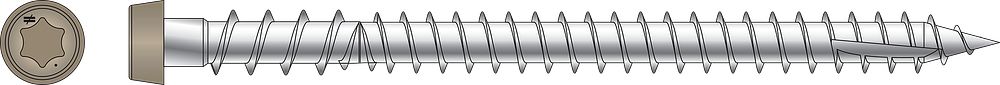 DCU234S316TN02 Simpson Strong-Tie 2-3/4" DCU Deck-Drive Collated Composite Screw Type 316 Stainless Steel Painted Tan02 1000-CT Carton