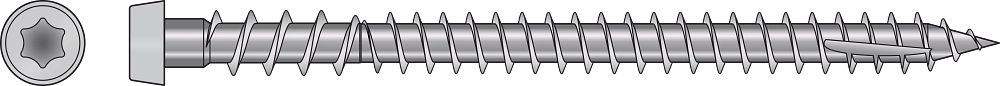 DCU234S316GR05 Simpson Strong-Tie 2-3/4" DCU Deck-Drive Collated Composite Screw Type 316 Stainless Steel Painted Gray 05 1000-CT Carton