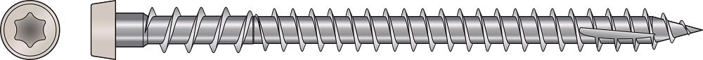 DCU234S316TN05 Simpson Strong-Tie 2-3/4" DCU Deck-Drive Collated Composite Screw Type 316 Stainless Steel Painted Tan05 1000-CT Carton