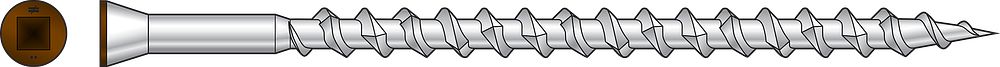 DTH212S305TN01 Type 305 Stainless Steel 2-1/2" Sharp-Point Quik Drive Collated Trim-Head Screw 1000-CT Carton Painted Tan 01