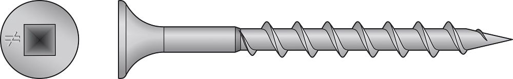 DWCG158S Simpson Strong-Tie 1-5/8" DWC Collated Drywall Screw Mechanically Galvanized N2000 Coating 2500-CT Carton