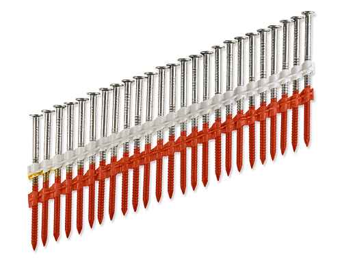 T10A350CNB 3-1/2" .131" 316 Stainless Steel 20-22 Degree Plastic Strip Full Round Head Ring Shank Framing Nails - 4000 Count