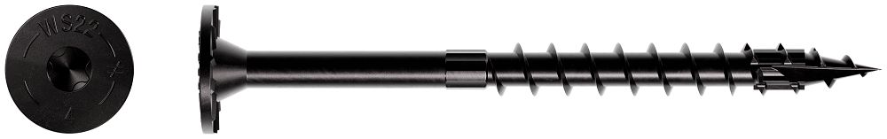 SDWS22400DBBMB .220" X 4" SDWS Timber Screw with Black Double Barrier Coating 250-CT Box with Bit