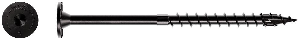 SDWS22500DBB .220" X 5" SDWS Timber Screw with Black Double Barrier Coating 600-CT Box with Bit (Copy)