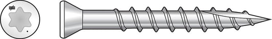 S07162FT1WH01 #7 X 1-5/8" Type 305 Stainless Steel T15 6-Lobe Drive Trim Head Screw Painted White 1-Pound Box with Bit