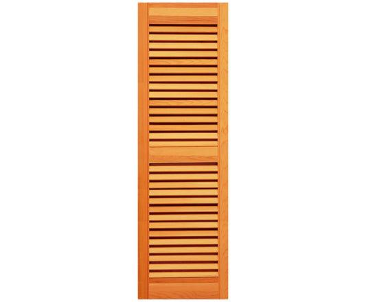 22" Western Red Cedar Fixed Louver Shutters - Pair Stain Grade