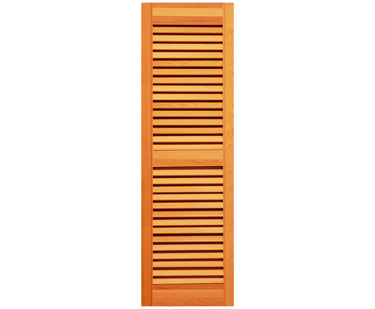 32" Western Red Cedar Fixed Louver Shutters - Pair Stain Grade