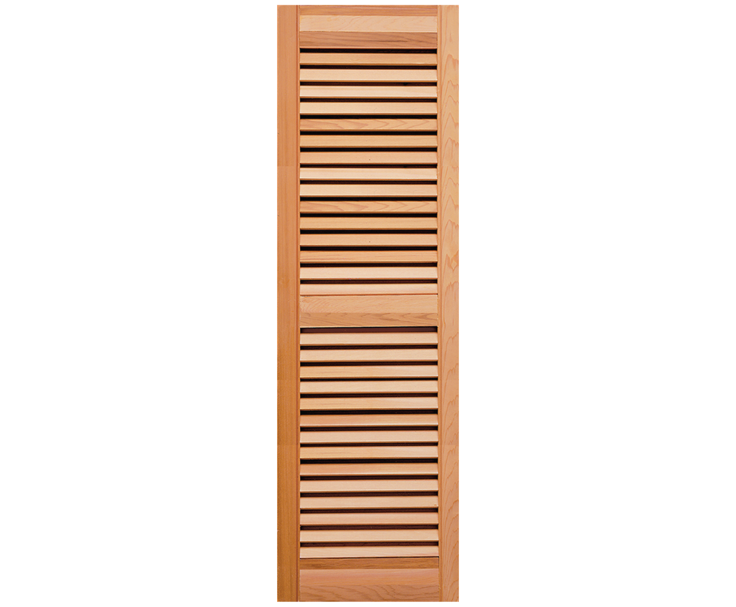 27" Western Red Cedar Fixed Louver Shutters - Pair