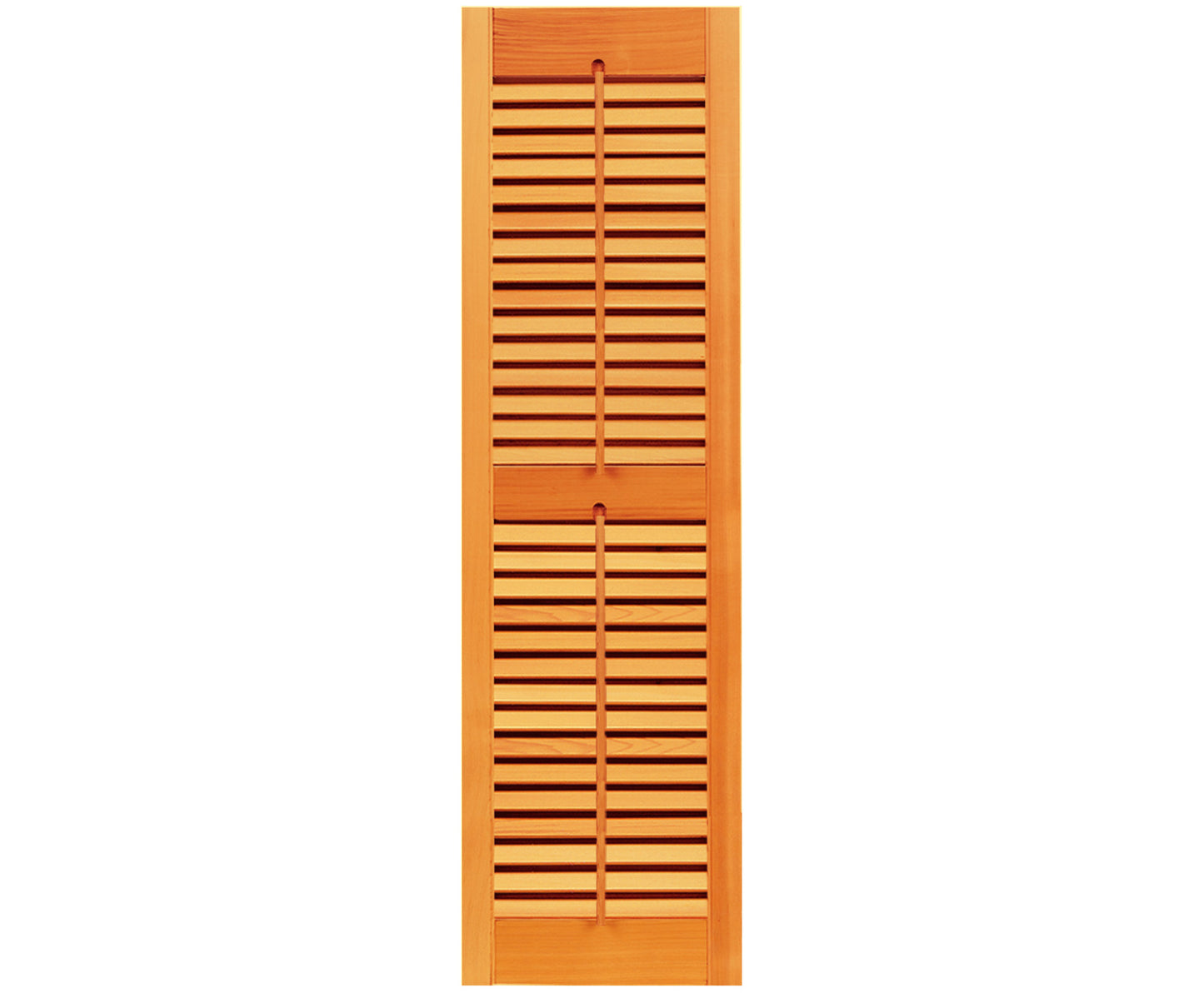 24" Western Red Cedar Fixed Louver Shutters - Pair Stain Grade