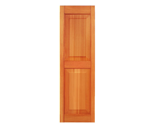 29" Heavy-Duty Western Red Cedar Standard Raised Shutters - Pair Stain Grade