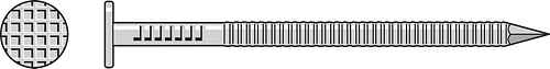 S12SND1 3-1/4" Type 304 Stainless Steel Ring-Shank Wood Siding Nails- 1# Box