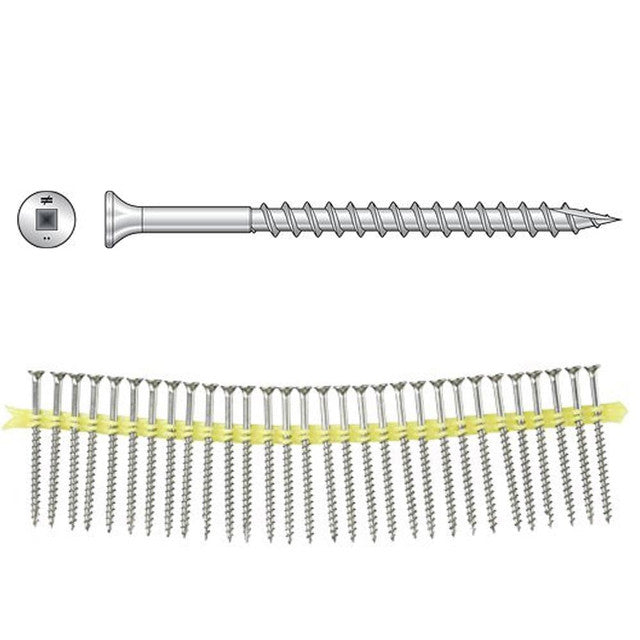 SS3DSC3BS Type 305 Stainless Steel 3" Quik Drive Collated Bugle-Head Screw 1000-CT Carton