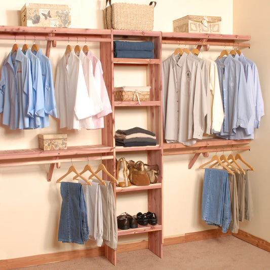10' Deluxe Solid Wall Closet Organization Kit  - 121.5"